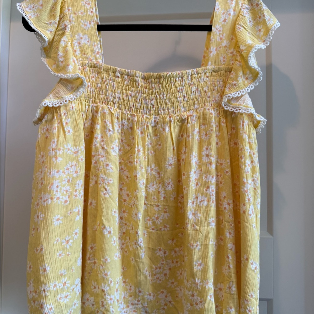 Lost + Wander Yellow Floral Top